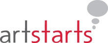 Grey and red logo for ArtStarts