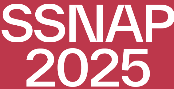 White text on a red background reads: SSNAP 2025